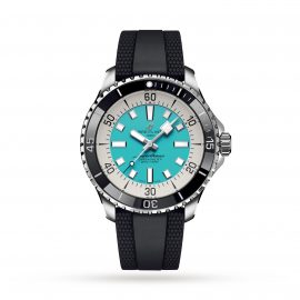 Superocean 44mm Mens Watch Turquoise Rubber