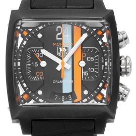 TAG Heuer Monaco CAL5110.FC6265, Baton, 2013, Used, Case material Steel, Bracelet material: Leather