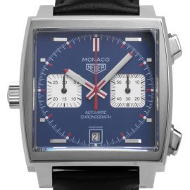 TAG Heuer Monaco CAW211P.FC6356, Baton, 2021, Unworn, Case material Steel, Bracelet material: Leather