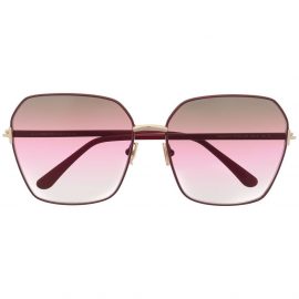 TOM FORD Eyewear oversized-frame gradient sunglasses - Red