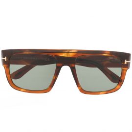 TOM FORD Eyewear square frame tortoiseshell sunglasses - Orange
