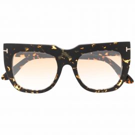 TOM FORD Eyewear tortoiseshell cat-eye frame sunglasses - Brown