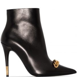 TOM FORD Iconic Chain 105mm ankle boots - Black