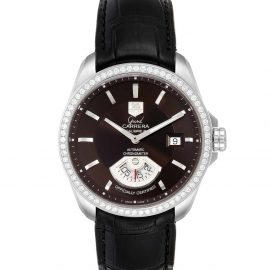 Tag Heuer Black Diamonds Stainless Steel Grand Carrera WAV511E Men's Wristwatch 42.5 MM
