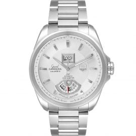 Tag Heuer Silver Stainless Steel Grand Carrera GMT Chronograph WAV5112 Men's Wristwatch 42.5 MM
