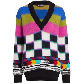 Technicolor Mohair-Blend Sweater