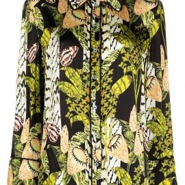 Temperley London Elpis harmony print pyjama shirt - Green