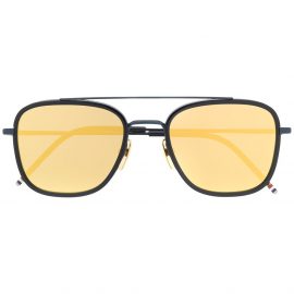 Thom Browne Eyewear aviator frame tinted sunglasses - Blue