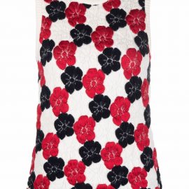 Thom Browne floral embroidered tank top - 960 RWBWHT