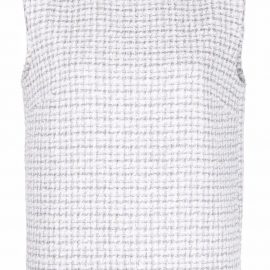 Thom Browne sleeveless tweed top - Grey