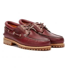 Timberland Authentic Boat Full Grain Mens Burgundy Shoes - Atterley