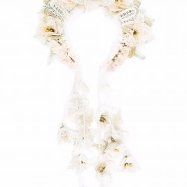 VERBENA MADRID Lirio floral-applique bridal crown - White