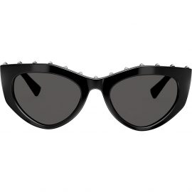 Valentino Eyewear studded slim cat-eye frames sunglasses - Black