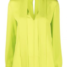Valentino V-neck silk blouse - Green