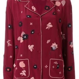 Valentino floral patch pyjama top - Red