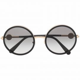 Versace Eyewear Medusa round-frame glasses - Black