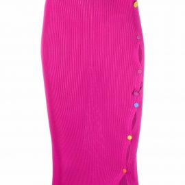 Versace Medusa Safety Pin-detail midi skirt - Pink