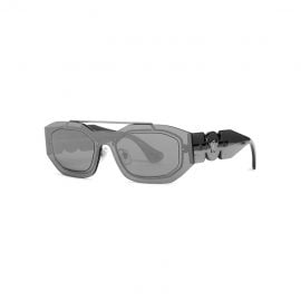 Versace Silver Rectangle-frame Sunglasses