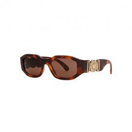 Versace Tortoiseshell Rectangle-frame Sunglasses