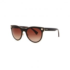 Versace Tortoiseshell Round-frame Sunglasses
