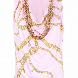 Versace chain-link detail blouse - Pink