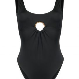 Versace ruched-detail one-piece - Black