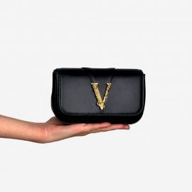 Versace virtus evening bag with chain