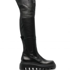 Vic Matie thigh-high fitted boots - Black