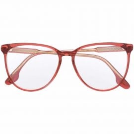 Victoria Beckham Eyewear logo cat-eye glasses - Red