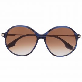 Victoria Beckham Eyewear oversize round frame sunglasses - Blue