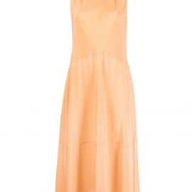 Victoria Victoria Beckham draped strap-detail maxi dress - Orange