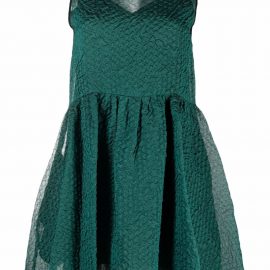 Victoria Victoria Beckham sleeveless flared mini dress - Green