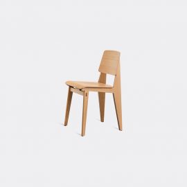 Vitra Seating - 'Chaise Tout Bois' chair, light oak in light oak, glides with felt fo Solid oak wood
