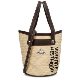 Vivienne Westwood Palm Sand Raffia Bucket Bag