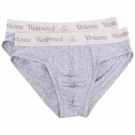 Vivienne Westwood logo-jacquard twin-pack briefs - Grey