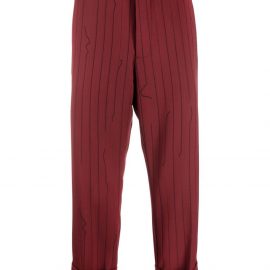 Vivienne Westwood striped cropped trousers - Red
