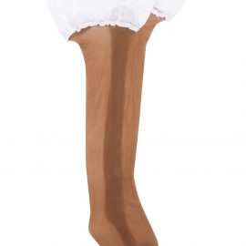 Wolford lace-trim hold-up stockings - Brown
