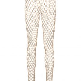 Wolford x Amina Muaddi crystal-embellished net tights - Neutrals