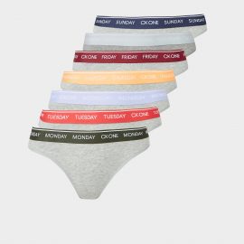 Women's Calvin Klein Underwear 7 Pack Thong Multi, Multi