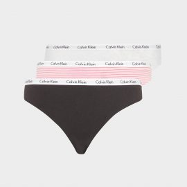 Women's Calvin Klein Underwear Curve 3 Pack Thong Multi, Multi