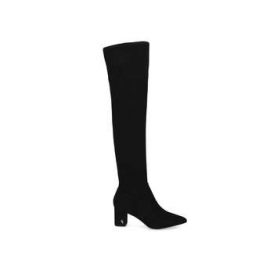 Womens Kurt Geiger London Burlington Over The Kneeblack Block Heel Over The Knee Boots, 3 UK