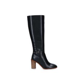 Womens Kurt Geiger London Ruby Kneeblack Leather Knee High Boots, 5 UK