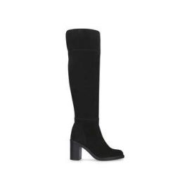 Womens Kurt Geiger London Tringblack Suede Block Heel Over The Knee Boots, 3 UK