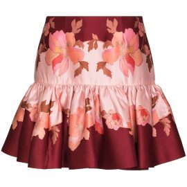 ZIMMERMANN Concert Bubble floral-print skirt - Pink