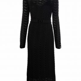 ZIMMERMANN Concert long-sleeve knitted midi dress - Black