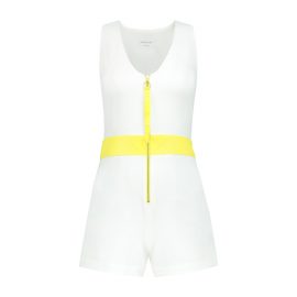 blonde gone rogue - Run Away With Me Playsuit In White