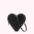 Black Scallop and Pearls Heart Freya crossbody Bag