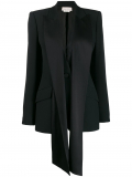 Alexander McQueen silk ribbon embellished blazer – Black