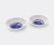 Cassina Tableware – ‘Le Monde de Charlotte Perriand, Tronc’, soup plates, set of two in White and blue Porcelain