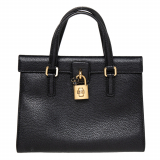 Dolce & Gabbana Black Leather Dolce Lady Shoulder Bag